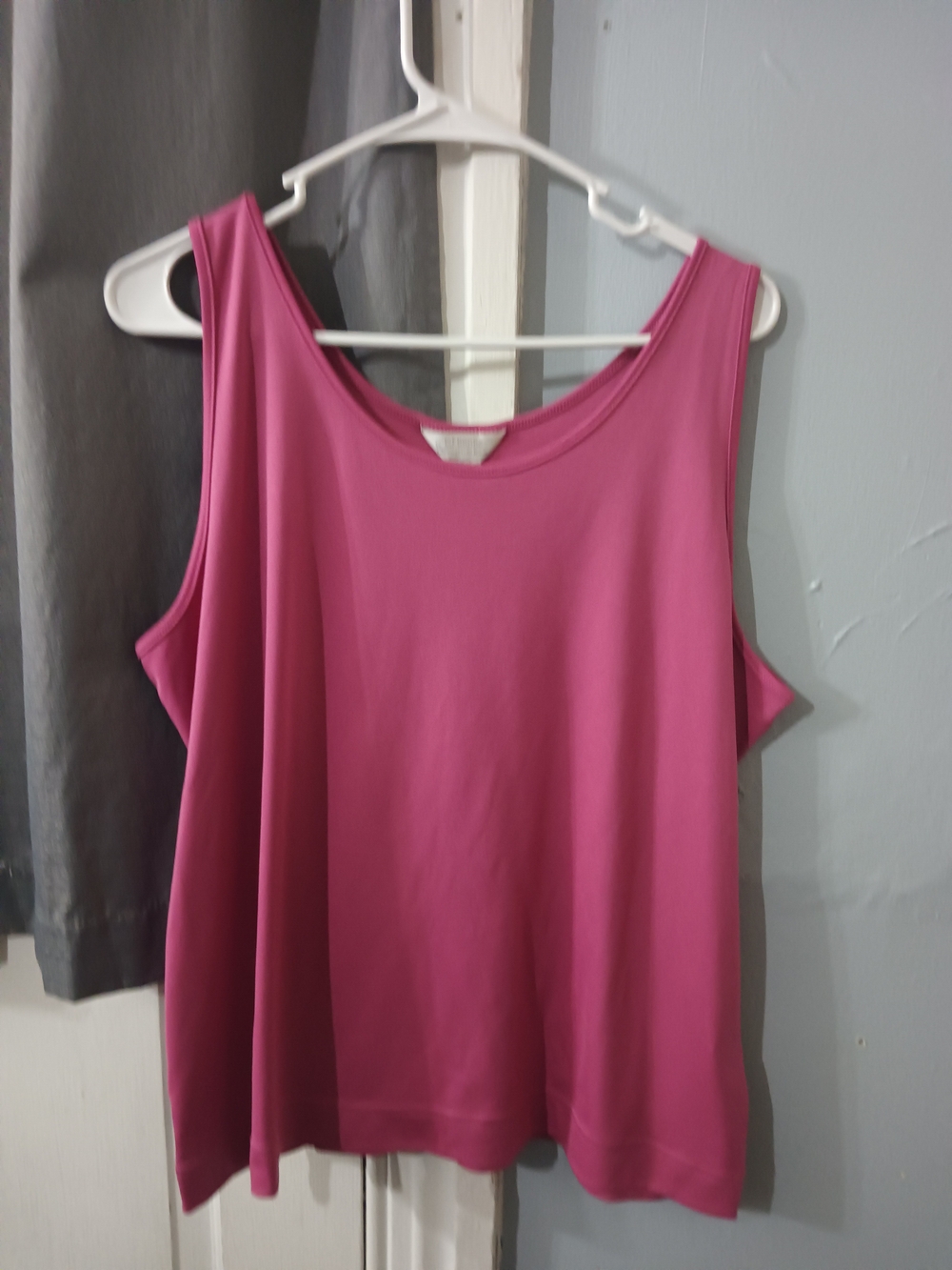 CJ Banks Sleeveless Scoop Neck Tank Top - Hot Pink